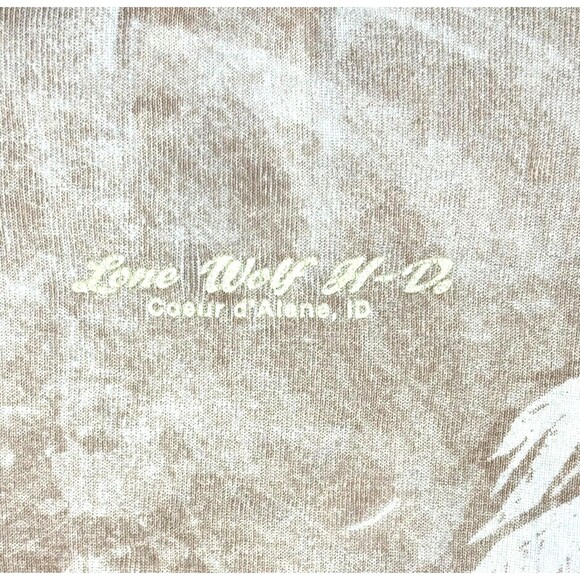 Womens HARLEY DAVIDSON Tank Top Eagle Brown & Cream Metallic Gold Vintage Y2K XL - Picture 4 of 8